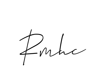 Also You can easily find your signature by using the search form. We will create Rmhc name handwritten signature images for you free of cost using Allison_Script sign style. Rmhc signature style 2 images and pictures png