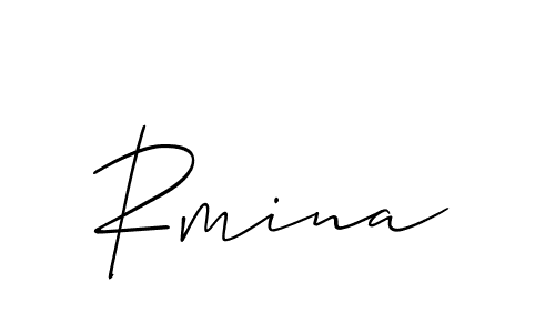 Make a beautiful signature design for name Rmina. With this signature (Allison_Script) style, you can create a handwritten signature for free. Rmina signature style 2 images and pictures png