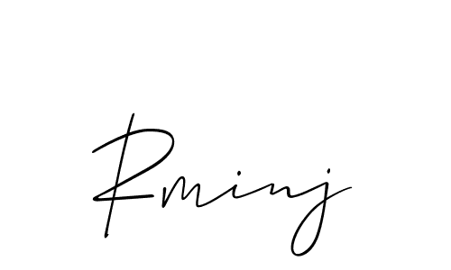 Create a beautiful signature design for name Rminj. With this signature (Allison_Script) fonts, you can make a handwritten signature for free. Rminj signature style 2 images and pictures png