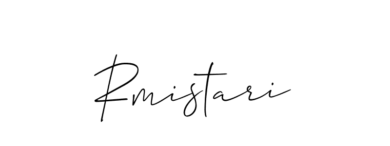 Make a beautiful signature design for name Rmistari. With this signature (Allison_Script) style, you can create a handwritten signature for free. Rmistari signature style 2 images and pictures png