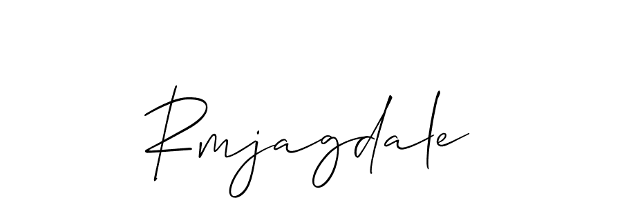 The best way (Allison_Script) to make a short signature is to pick only two or three words in your name. The name Rmjagdale include a total of six letters. For converting this name. Rmjagdale signature style 2 images and pictures png