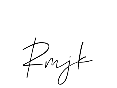 How to make Rmjk name signature. Use Allison_Script style for creating short signs online. This is the latest handwritten sign. Rmjk signature style 2 images and pictures png