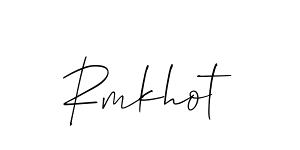 if you are searching for the best signature style for your name Rmkhot. so please give up your signature search. here we have designed multiple signature styles  using Allison_Script. Rmkhot signature style 2 images and pictures png