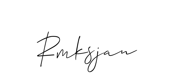 This is the best signature style for the Rmksjan name. Also you like these signature font (Allison_Script). Mix name signature. Rmksjan signature style 2 images and pictures png