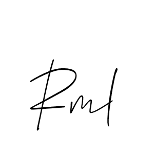 Create a beautiful signature design for name Rml. With this signature (Allison_Script) fonts, you can make a handwritten signature for free. Rml signature style 2 images and pictures png