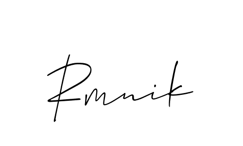 It looks lik you need a new signature style for name Rmnik. Design unique handwritten (Allison_Script) signature with our free signature maker in just a few clicks. Rmnik signature style 2 images and pictures png