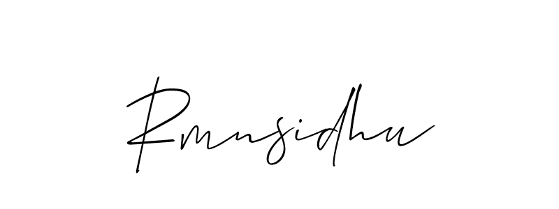 Rmnsidhu stylish signature style. Best Handwritten Sign (Allison_Script) for my name. Handwritten Signature Collection Ideas for my name Rmnsidhu. Rmnsidhu signature style 2 images and pictures png