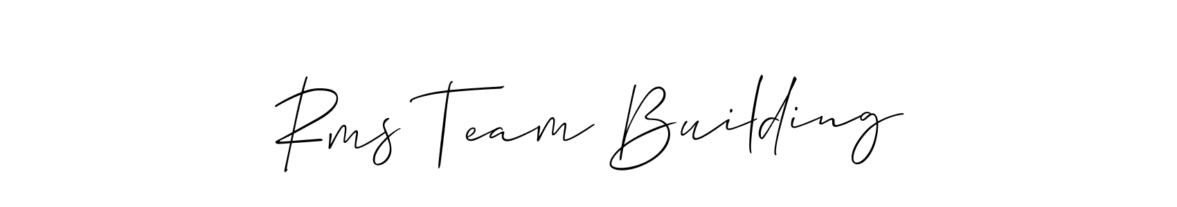 This is the best signature style for the Rms Team Building name. Also you like these signature font (Allison_Script). Mix name signature. Rms Team Building signature style 2 images and pictures png