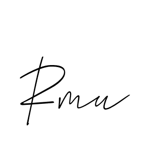 How to make Rmu name signature. Use Allison_Script style for creating short signs online. This is the latest handwritten sign. Rmu signature style 2 images and pictures png