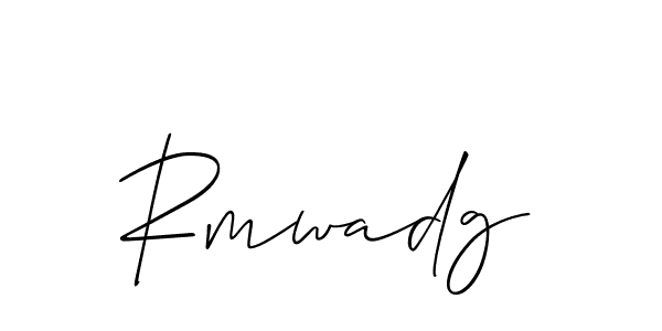 The best way (Allison_Script) to make a short signature is to pick only two or three words in your name. The name Rmwadg include a total of six letters. For converting this name. Rmwadg signature style 2 images and pictures png