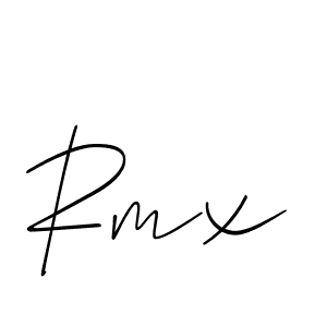 Make a beautiful signature design for name Rmx. With this signature (Allison_Script) style, you can create a handwritten signature for free. Rmx signature style 2 images and pictures png