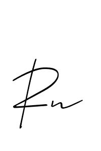 Create a beautiful signature design for name Rn. With this signature (Allison_Script) fonts, you can make a handwritten signature for free. Rn signature style 2 images and pictures png