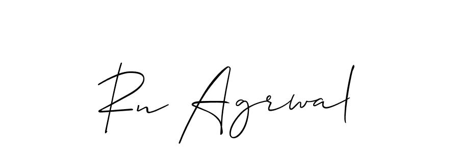 Use a signature maker to create a handwritten signature online. With this signature software, you can design (Allison_Script) your own signature for name Rn Agrwal. Rn Agrwal signature style 2 images and pictures png