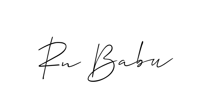 It looks lik you need a new signature style for name Rn Babu. Design unique handwritten (Allison_Script) signature with our free signature maker in just a few clicks. Rn Babu signature style 2 images and pictures png