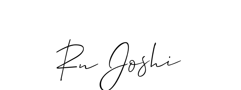 Design your own signature with our free online signature maker. With this signature software, you can create a handwritten (Allison_Script) signature for name Rn Joshi. Rn Joshi signature style 2 images and pictures png