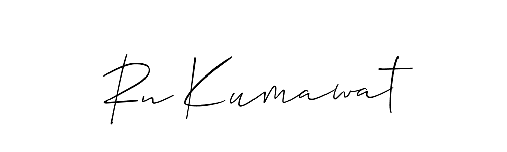 How to make Rn Kumawat signature? Allison_Script is a professional autograph style. Create handwritten signature for Rn Kumawat name. Rn Kumawat signature style 2 images and pictures png