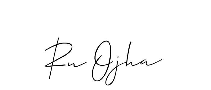 How to Draw Rn Ojha signature style? Allison_Script is a latest design signature styles for name Rn Ojha. Rn Ojha signature style 2 images and pictures png