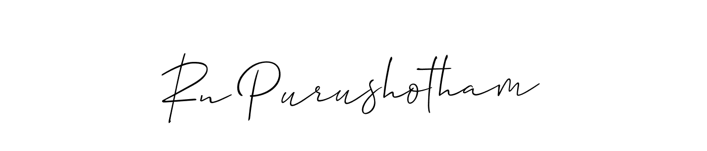 if you are searching for the best signature style for your name Rn Purushotham. so please give up your signature search. here we have designed multiple signature styles  using Allison_Script. Rn Purushotham signature style 2 images and pictures png