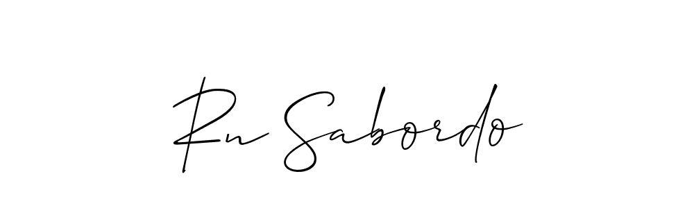 Also we have Rn Sabordo name is the best signature style. Create professional handwritten signature collection using Allison_Script autograph style. Rn Sabordo signature style 2 images and pictures png