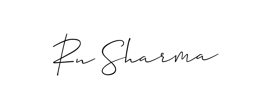 How to make Rn Sharma name signature. Use Allison_Script style for creating short signs online. This is the latest handwritten sign. Rn Sharma signature style 2 images and pictures png