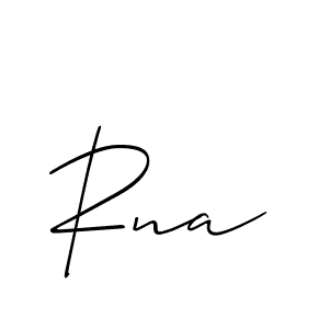 Create a beautiful signature design for name Rna. With this signature (Allison_Script) fonts, you can make a handwritten signature for free. Rna signature style 2 images and pictures png