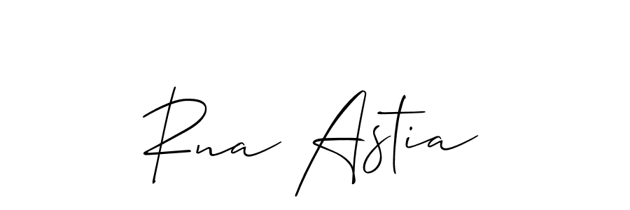 How to make Rna Astia name signature. Use Allison_Script style for creating short signs online. This is the latest handwritten sign. Rna Astia signature style 2 images and pictures png