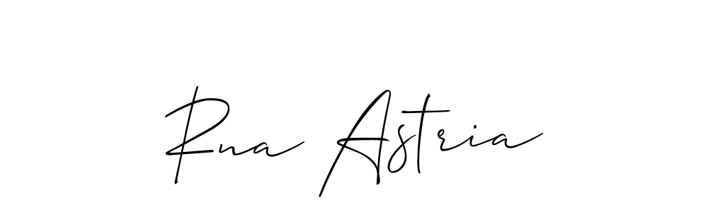 Allison_Script is a professional signature style that is perfect for those who want to add a touch of class to their signature. It is also a great choice for those who want to make their signature more unique. Get Rna Astria name to fancy signature for free. Rna Astria signature style 2 images and pictures png