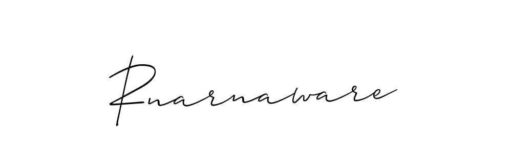 Create a beautiful signature design for name Rnarnaware. With this signature (Allison_Script) fonts, you can make a handwritten signature for free. Rnarnaware signature style 2 images and pictures png