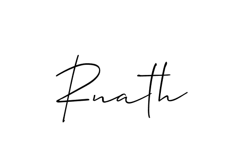 Also You can easily find your signature by using the search form. We will create Rnath name handwritten signature images for you free of cost using Allison_Script sign style. Rnath signature style 2 images and pictures png