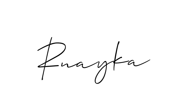 Allison_Script is a professional signature style that is perfect for those who want to add a touch of class to their signature. It is also a great choice for those who want to make their signature more unique. Get Rnayka name to fancy signature for free. Rnayka signature style 2 images and pictures png