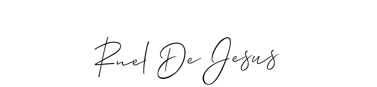 Create a beautiful signature design for name Rnel De Jesus. With this signature (Allison_Script) fonts, you can make a handwritten signature for free. Rnel De Jesus signature style 2 images and pictures png