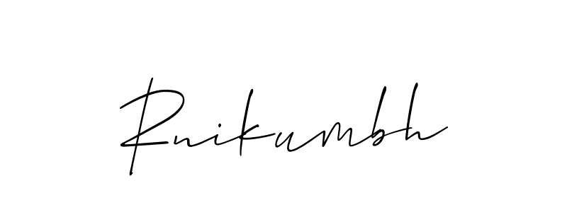 Similarly Allison_Script is the best handwritten signature design. Signature creator online .You can use it as an online autograph creator for name Rnikumbh. Rnikumbh signature style 2 images and pictures png