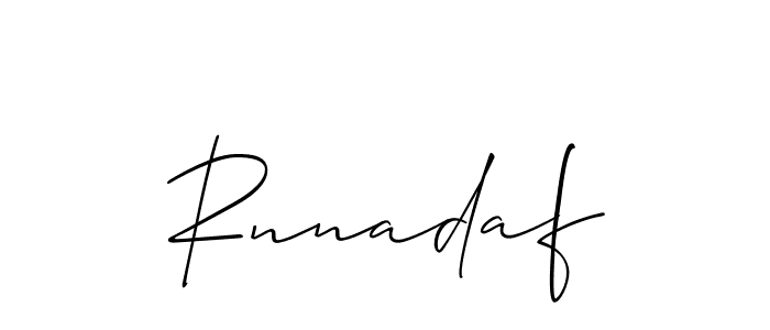 Also we have Rnnadaf name is the best signature style. Create professional handwritten signature collection using Allison_Script autograph style. Rnnadaf signature style 2 images and pictures png