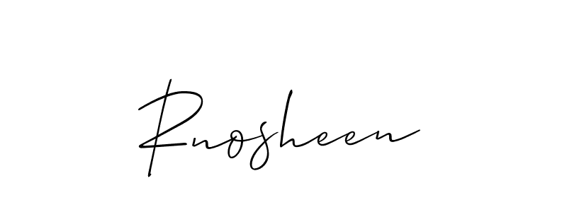 Allison_Script is a professional signature style that is perfect for those who want to add a touch of class to their signature. It is also a great choice for those who want to make their signature more unique. Get Rnosheen name to fancy signature for free. Rnosheen signature style 2 images and pictures png