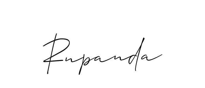 if you are searching for the best signature style for your name Rnpanda. so please give up your signature search. here we have designed multiple signature styles  using Allison_Script. Rnpanda signature style 2 images and pictures png