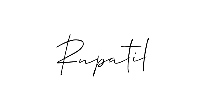 It looks lik you need a new signature style for name Rnpatil. Design unique handwritten (Allison_Script) signature with our free signature maker in just a few clicks. Rnpatil signature style 2 images and pictures png