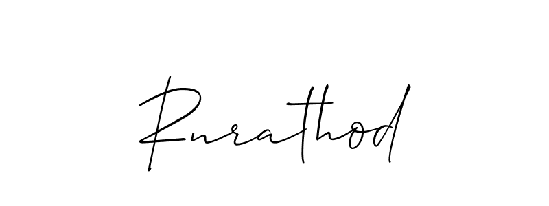 It looks lik you need a new signature style for name Rnrathod. Design unique handwritten (Allison_Script) signature with our free signature maker in just a few clicks. Rnrathod signature style 2 images and pictures png