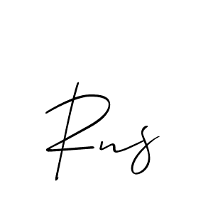 Make a beautiful signature design for name Rns. Use this online signature maker to create a handwritten signature for free. Rns signature style 2 images and pictures png