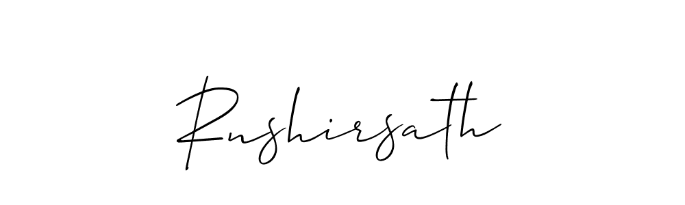 Design your own signature with our free online signature maker. With this signature software, you can create a handwritten (Allison_Script) signature for name Rnshirsath. Rnshirsath signature style 2 images and pictures png
