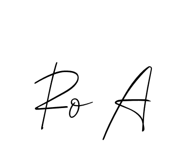 This is the best signature style for the Ro A name. Also you like these signature font (Allison_Script). Mix name signature. Ro A signature style 2 images and pictures png