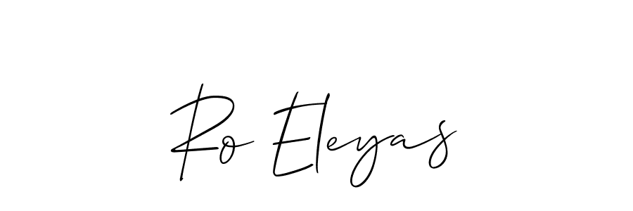 Ro Eleyas stylish signature style. Best Handwritten Sign (Allison_Script) for my name. Handwritten Signature Collection Ideas for my name Ro Eleyas. Ro Eleyas signature style 2 images and pictures png