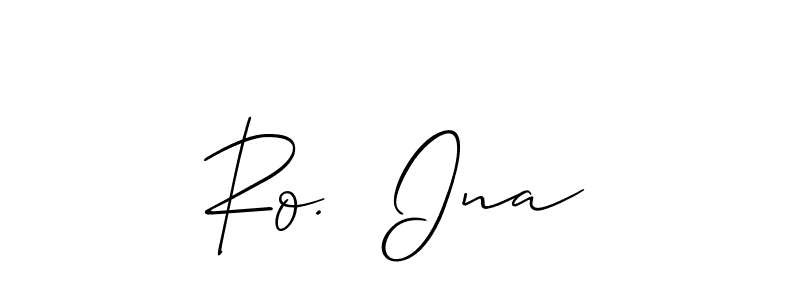 Create a beautiful signature design for name Ro.  Ina. With this signature (Allison_Script) fonts, you can make a handwritten signature for free. Ro.  Ina signature style 2 images and pictures png