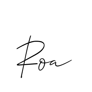 You should practise on your own different ways (Allison_Script) to write your name (Roa) in signature. don't let someone else do it for you. Roa signature style 2 images and pictures png
