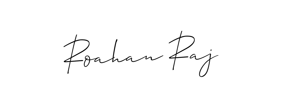 Design your own signature with our free online signature maker. With this signature software, you can create a handwritten (Allison_Script) signature for name Roahan Raj. Roahan Raj signature style 2 images and pictures png