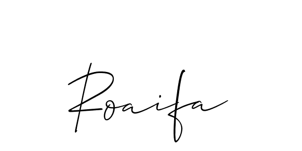 How to make Roaifa name signature. Use Allison_Script style for creating short signs online. This is the latest handwritten sign. Roaifa signature style 2 images and pictures png