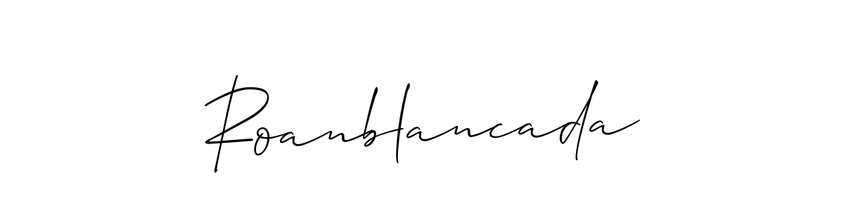 Also You can easily find your signature by using the search form. We will create Roanblancada name handwritten signature images for you free of cost using Allison_Script sign style. Roanblancada signature style 2 images and pictures png