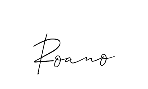 Use a signature maker to create a handwritten signature online. With this signature software, you can design (Allison_Script) your own signature for name Roano. Roano signature style 2 images and pictures png