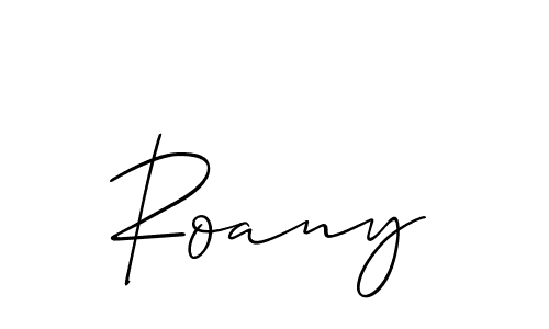 Best and Professional Signature Style for Roany. Allison_Script Best Signature Style Collection. Roany signature style 2 images and pictures png