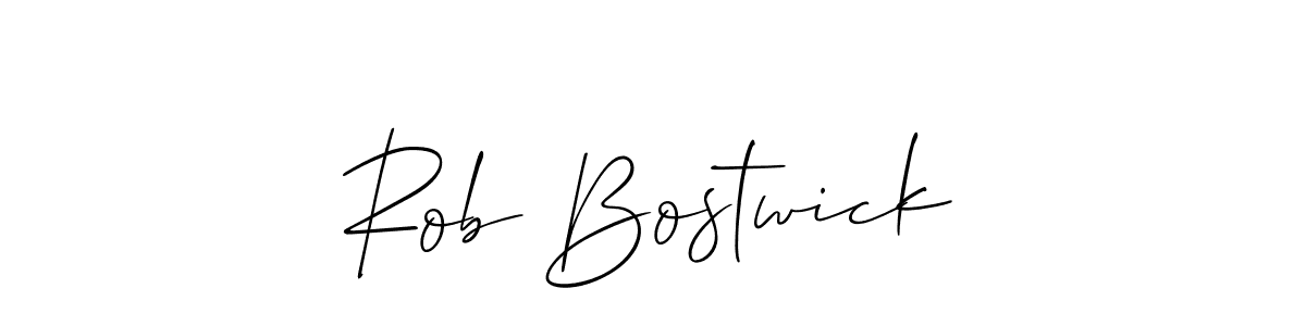 How to make Rob Bostwick signature? Allison_Script is a professional autograph style. Create handwritten signature for Rob Bostwick name. Rob Bostwick signature style 2 images and pictures png