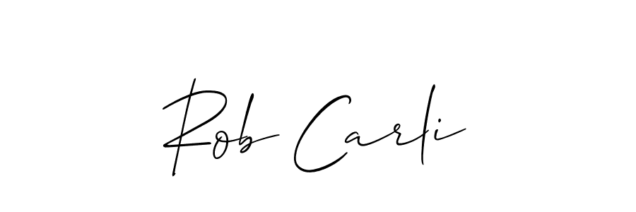 How to make Rob Carli signature? Allison_Script is a professional autograph style. Create handwritten signature for Rob Carli name. Rob Carli signature style 2 images and pictures png